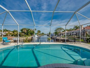 A heated pool