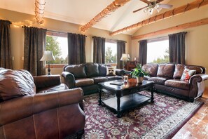 Smart TV, chimenea, videojuegos y reproductor de DVD