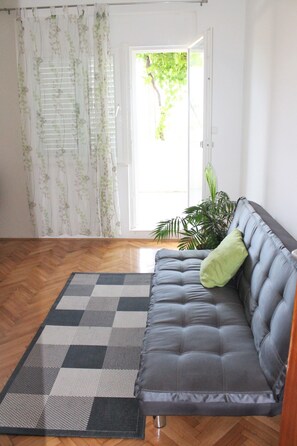 Appartement, vue mer | Coin séjour