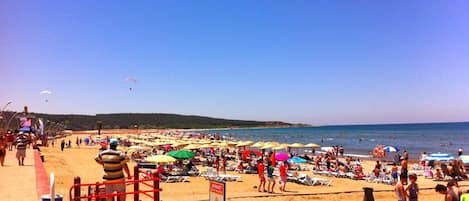 Vlak bij het strand