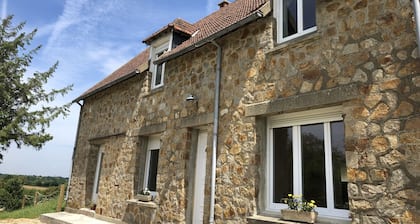 House between sea and countryside in Normandy near the D-day landing Beaches