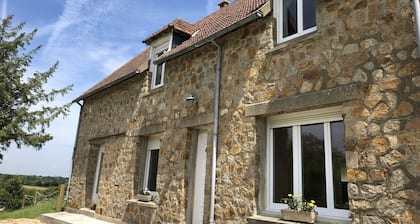 HOUSE BETWEEN SEA AND COUNTRYSIDE IN NORMANDY NEAR THE LANDING BEACHES