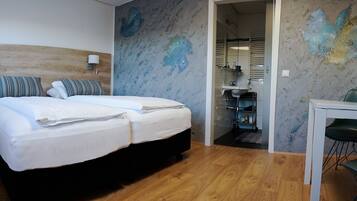 Egyptian cotton sheets, premium bedding, desk, laptop workspace