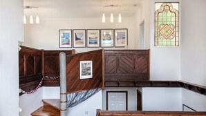 A wooden staircase with a view of the upper floor. - The Organ Loft - Two Bedroom Cottage, Sleeps 4 (England)