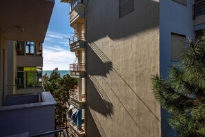 Standard Quadruple Room, Balcony, Partial Sea View | Balcony view