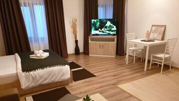 Individually decorated, individually furnished, iron/ironing board