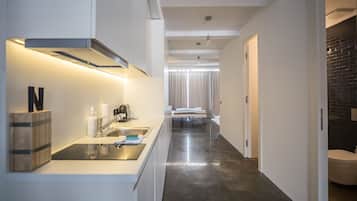 Apartemen | Dapur pribadi | Lemari es, kompor, mesin espresso, dan mesin pembuat kopi/teh