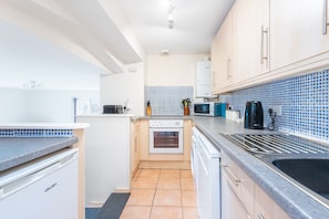 Fridge, microwave, dishwasher, toaster
