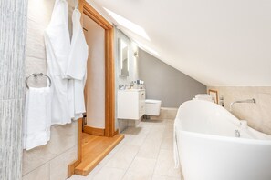 Hair dryer, towels