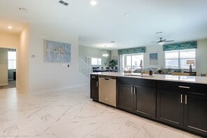 House, Multiple Beds | Private kitchen