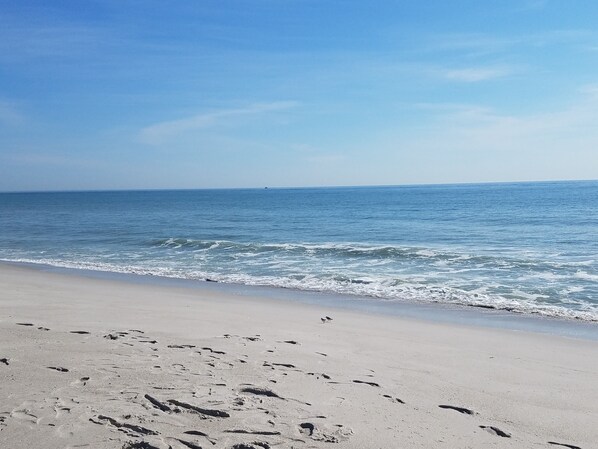 Private beach, sun loungers
