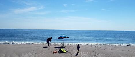 Private beach, sun-loungers