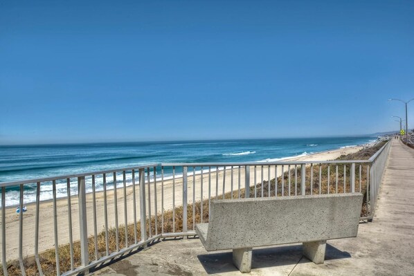 Enjoy the serene ocean views from this scenic coastal walkway.