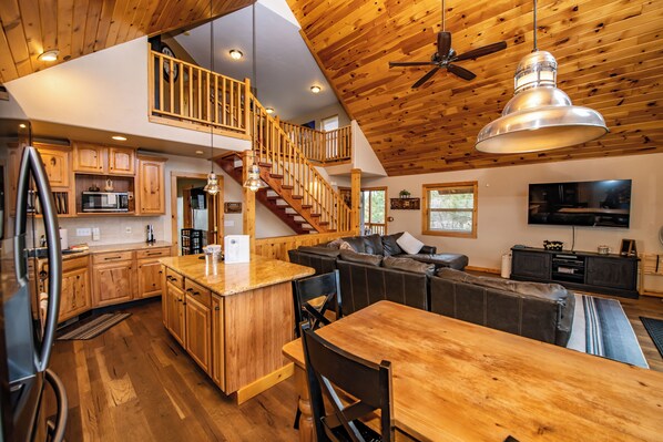 Living area - New Hot Tub! Close to Fishing, ATV, Hiking, Rafting, Rivers! (Pagosa Springs)