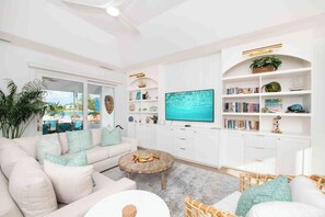 TV, DVD player, stereo, printers