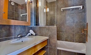 Bathtub, hair dryer