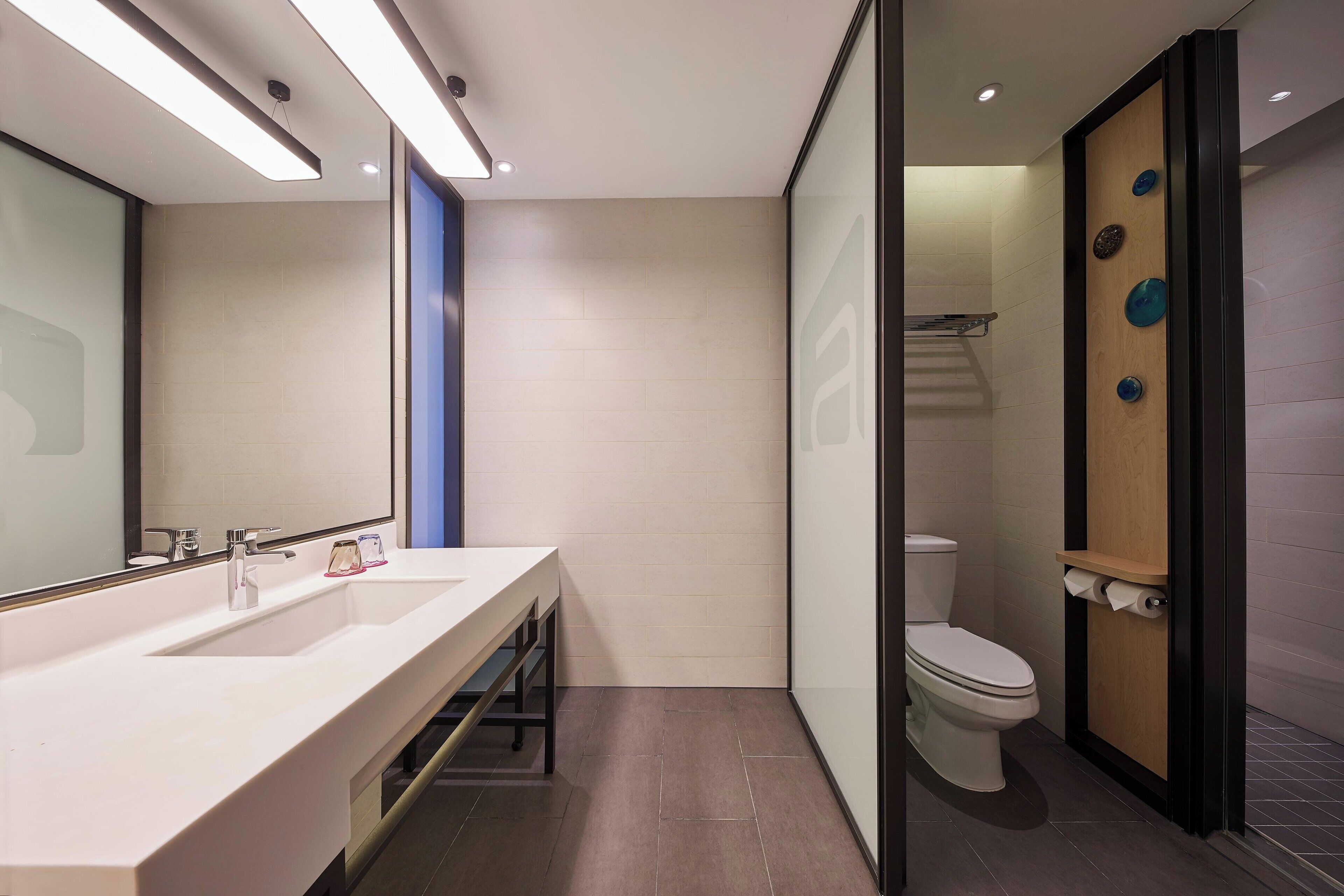 free toiletries, hair dryer, slippers, towels