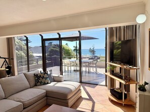 TV, DVD player, stereo