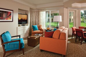 TV, fireplace - Great Villa at Marriott Villas II to Enjoy Palm Desert! (Palm Desert)