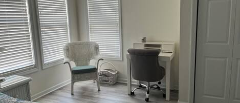 An office nook for guests working remotely!
