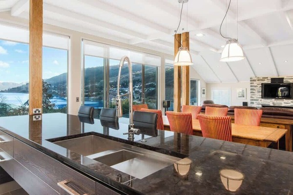 Open plan living with spectacular Lake Views