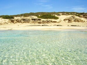Beach nearby, sun loungers