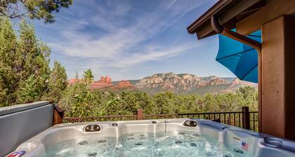 Sedona Dream Estate Offers Elevated Red Rock Views From Deck & Hot Tub Serene+Outdoor Fun!