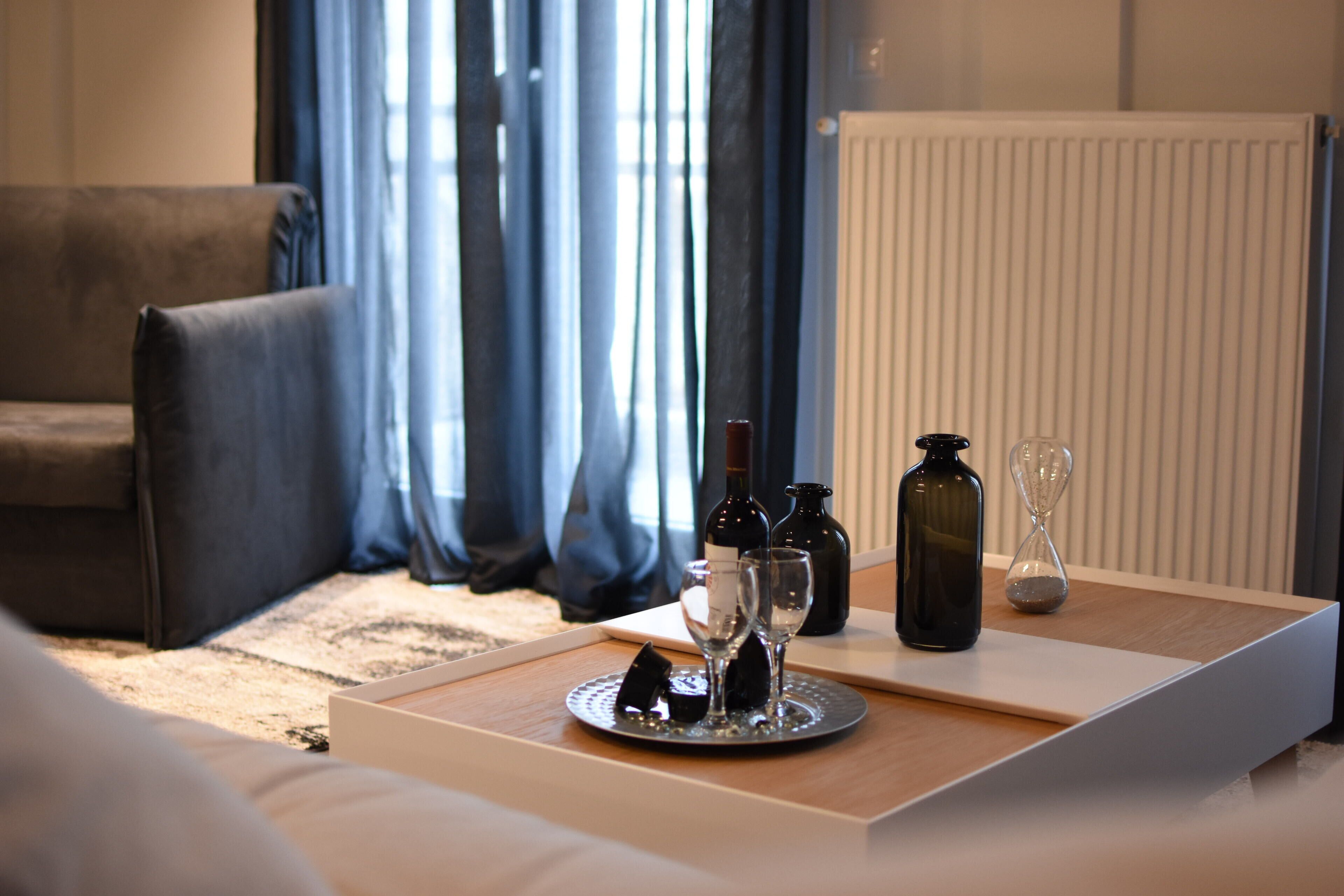 Appartamento Luxury (Comely) | Soggiorno | TV a schermo piatto, impianto stereo