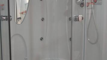 Quadruple Room, Garden View | Bathroom shower