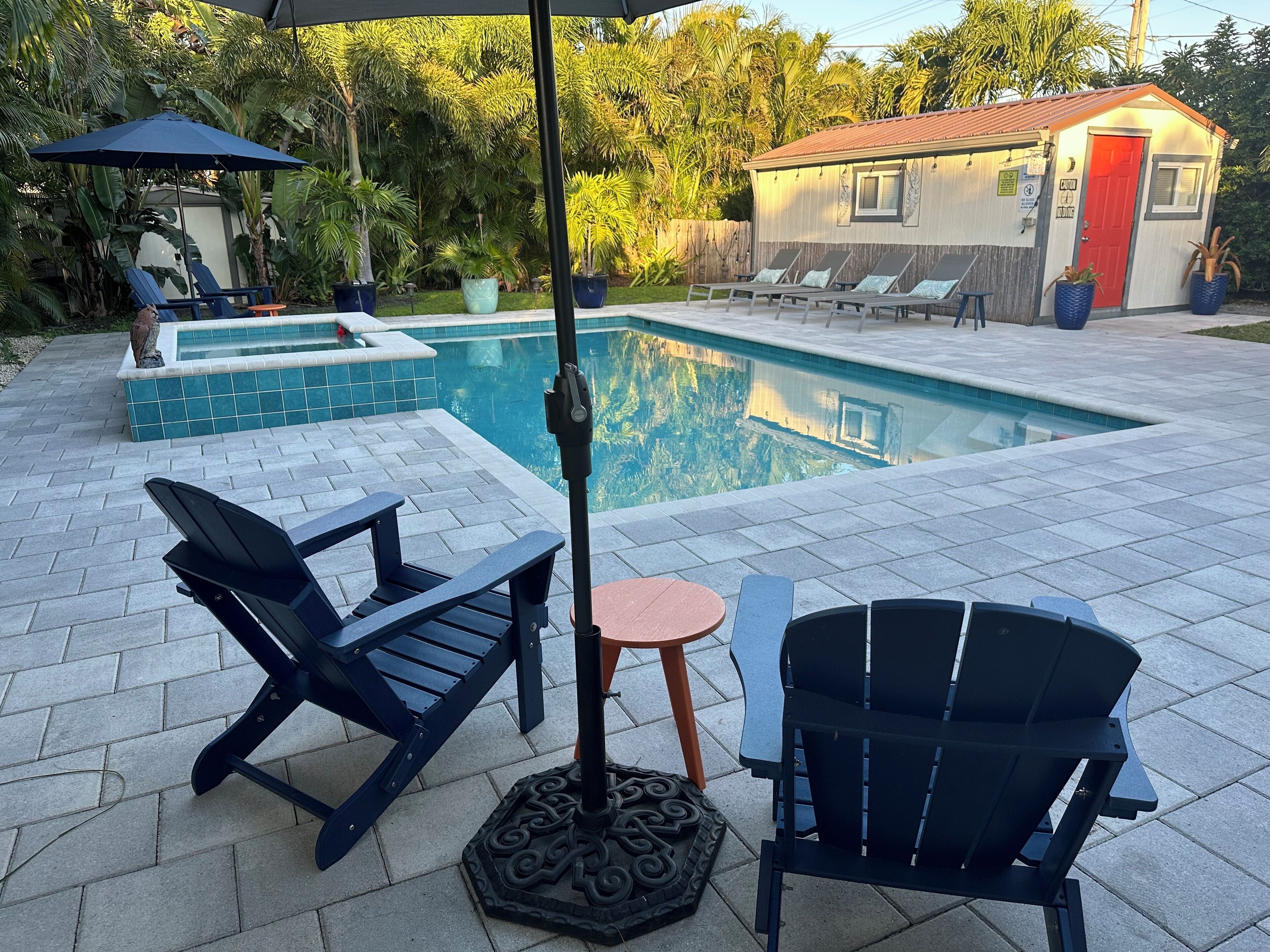 Outdoor pool, a heated pool