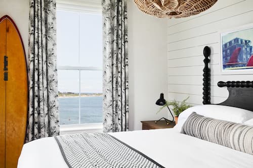 Chambre panoramique double, 1 très grand lit, vue sur l’océan | Vue de la chambre