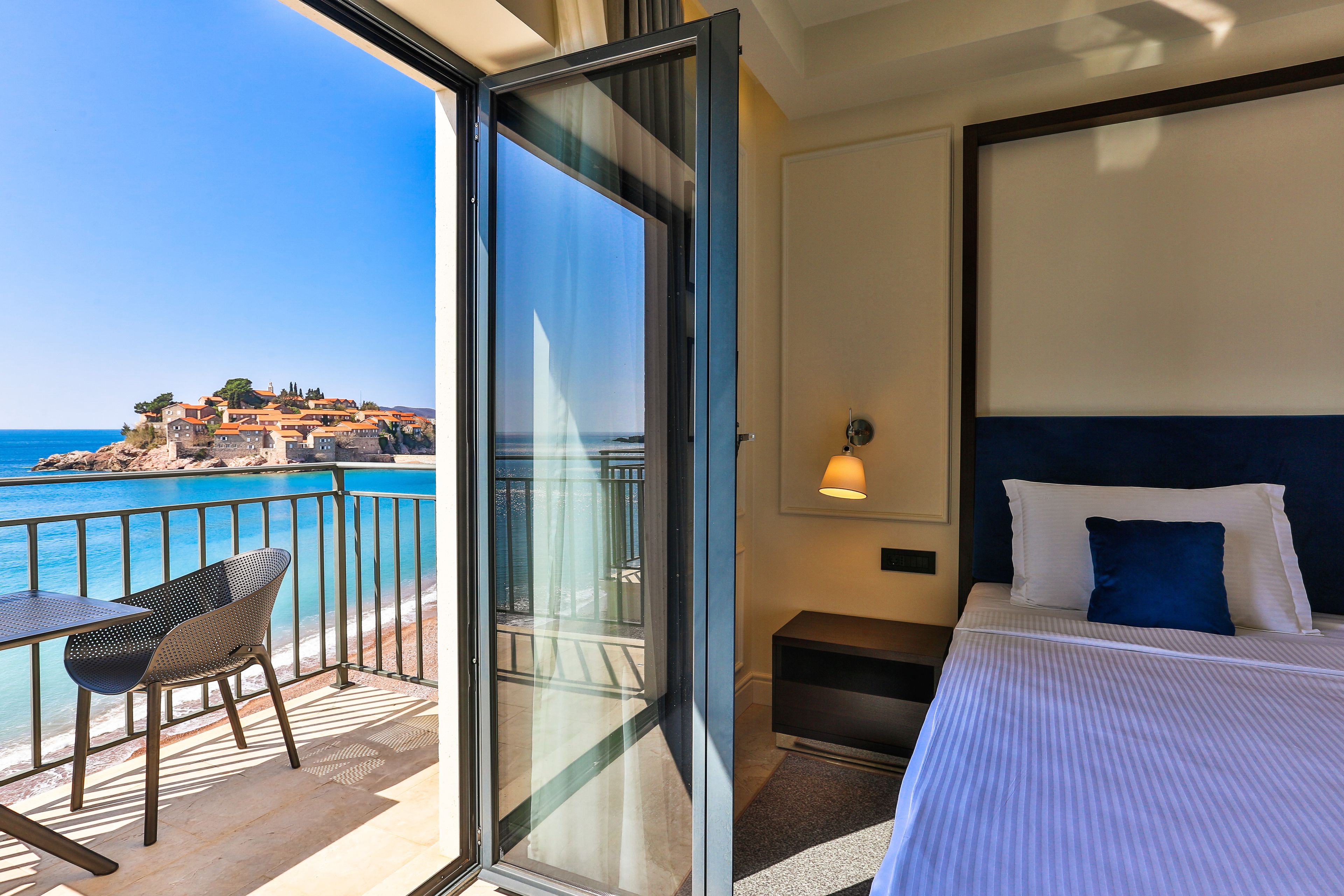 Premium Double or Twin Room, Sea View | Minibar, in-room safe, desk, blackout curtains