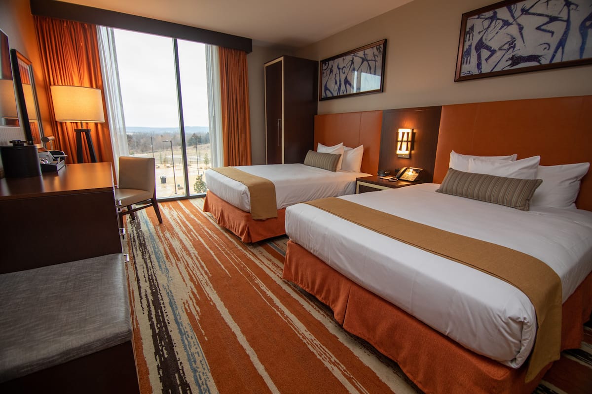 standard room, 2 queen beds | in-room safe, blackout curtains, iron/ironing board, free wifi