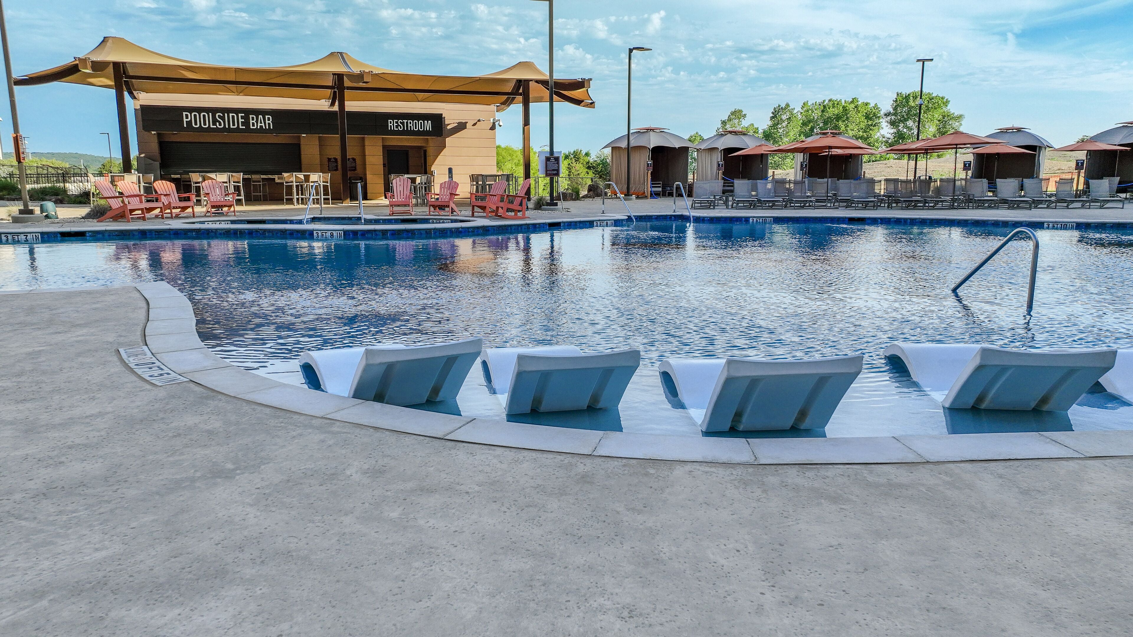 seasonal outdoor pool, pool cabanas (surcharge), pool umbrellas