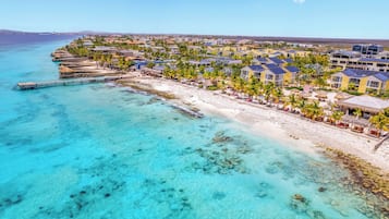 Private beach, white sand, beach cabanas, sun-loungers