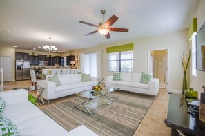 Villa, 6 Bedrooms | Living area | LCD TV, table tennis - Champions Gate 1401 (Davenport)