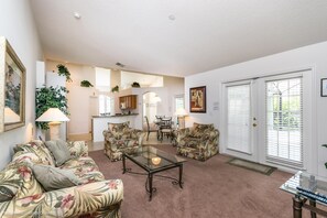 Villa, 4 Bedrooms | Living area | TV, ping pong - Orange Tree 3309 (Clermont)