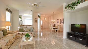 House, 3 Bedrooms | Living area | Flat-screen TV, DVD player