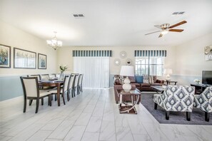 Villa, Multiple Beds | Living area | Flat-screen TV