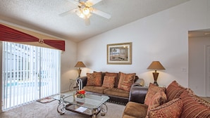 House, 3 Bedrooms | Living area | Flat-screen TV, DVD player - Indian Point 111 (Kissimmee)