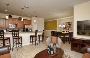 Townhome, 4 Bedrooms | Living area | Flat-screen TV, DVD player - Paradise Palms 8893 (Kissimmee)