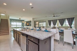House, Multiple Beds | Private kitchen