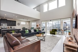 Villa, 6 Bedrooms | Living area | TV - Solara Resort 9038 (Kissimmee)