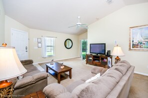 Villa, 4 Bedrooms | Living area | Flat-screen TV