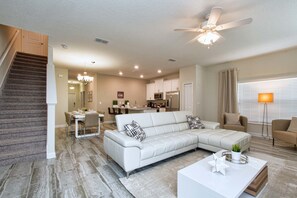 Townhome, 5 Bedrooms | Living area | Flat-screen TV, DVD player