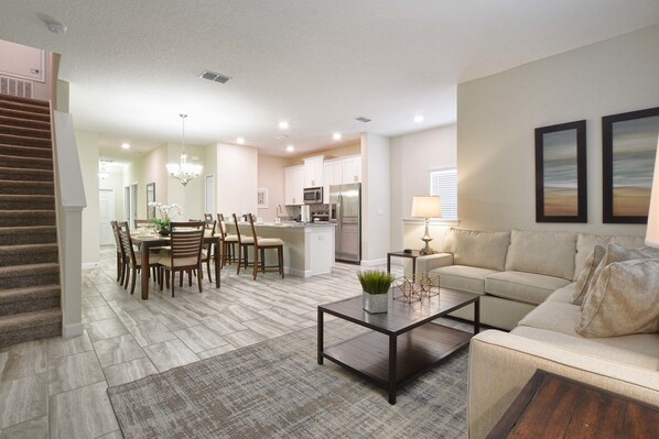 Townhome, 5 Bedrooms | Living area | Flat-screen TV, DVD player