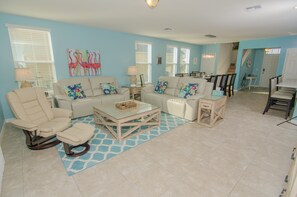 House, 6 Bedrooms | Living area | Flat-screen TV, ping pong