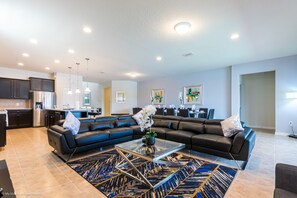 Villa, Multiple Beds | Living area | Flat-screen TV