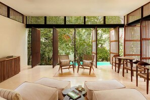 Villa – design, 5 soverom, hageutsikt | Oppholdsområde