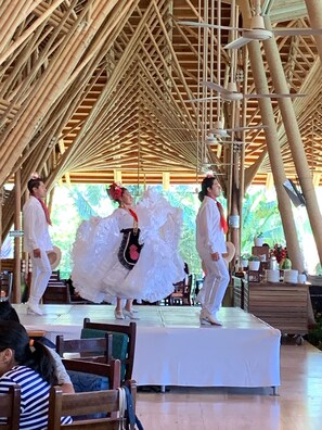 Outdoor banquet area